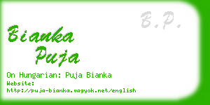 bianka puja business card